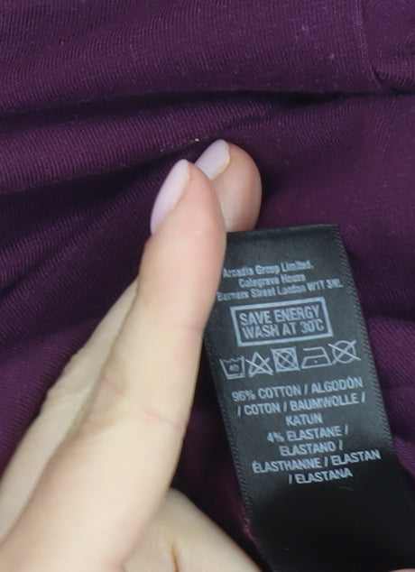 Dorothy Perkins Women’s Purple Long Sleeve Top UK 12