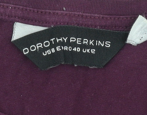 Dorothy Perkins Women’s Purple Long Sleeve Top UK 12