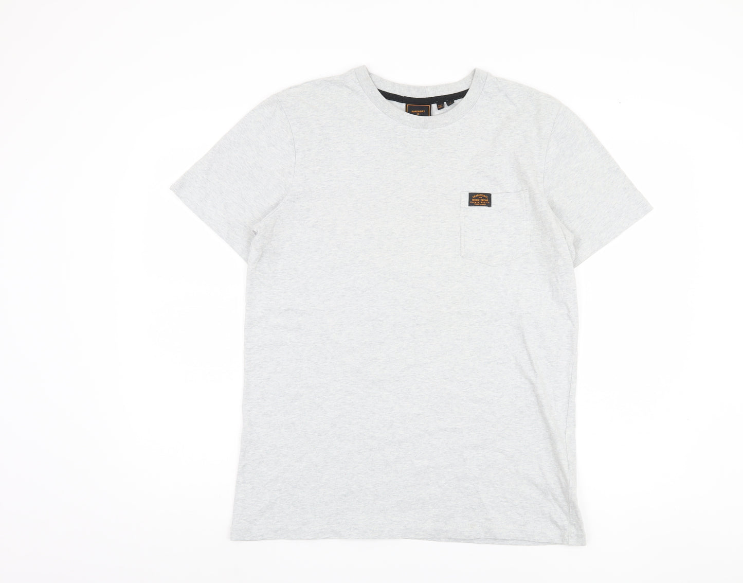 Superdry Men’s Grey Crew Neck T-Shirt, Size S