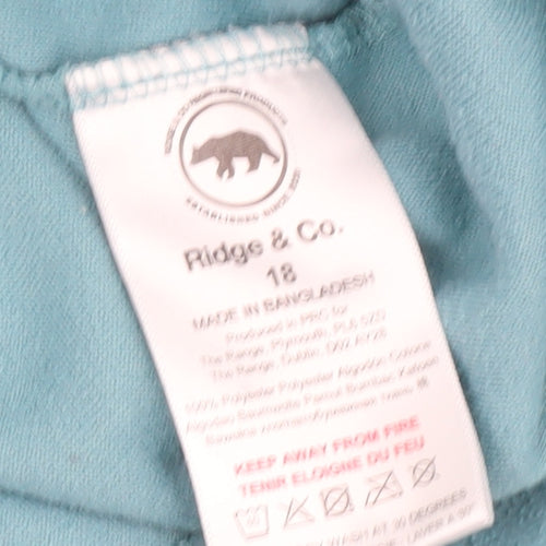 Ridge & Co. Unisex Blue Fleece Pullover Sweatshirt, Size 18