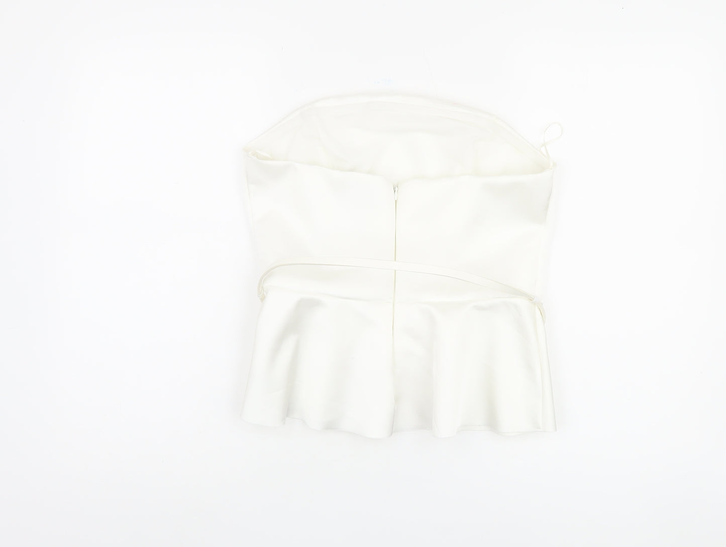 Lipsy Women's White Strapless Satin Top Size 14