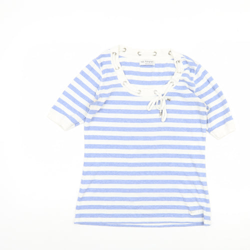 Marks and Spencer Women’s Blue Striped Ringer T-Shirt