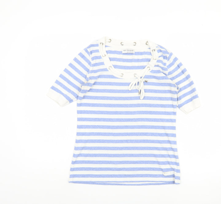 Marks and Spencer Women’s Blue Striped Ringer T-Shirt