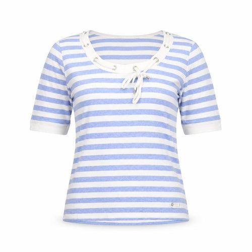 Marks and Spencer Women’s Blue Striped Ringer T-Shirt