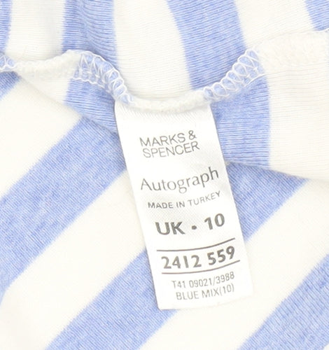 Marks and Spencer Women’s Blue Striped Ringer T-Shirt