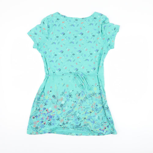 Marks and Spencer Women's Green Floral Blouse, Size 12