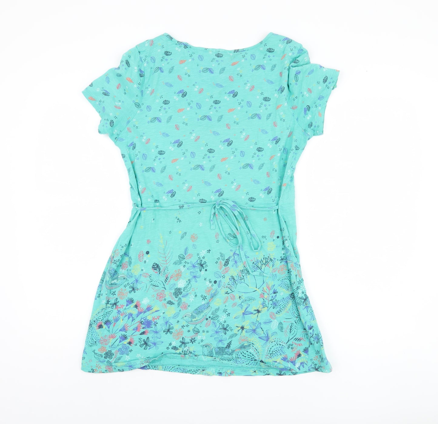 Marks and Spencer Women's Green Floral Blouse, Size 12