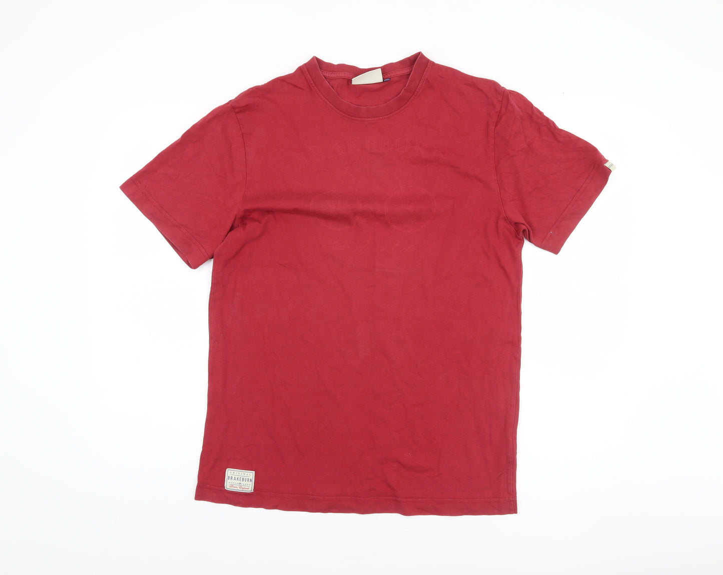 Brakeburn Men's Red Short Sleeve Crew Neck T-Shirt L
