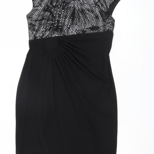 Connected Apparel Women's Black Sequin Sheath Dress, Size 10