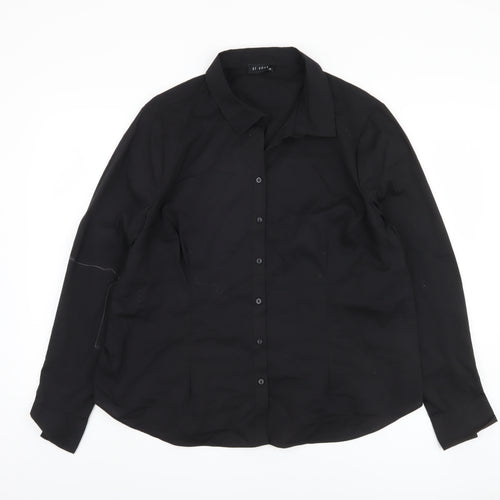 Et Vous Black Long Sleeve Button-Up Shirt, Size 20