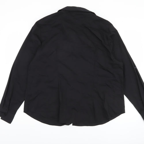 Et Vous Black Long Sleeve Button-Up Shirt, Size 20