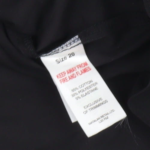 Et Vous Black Long Sleeve Button-Up Shirt, Size 20