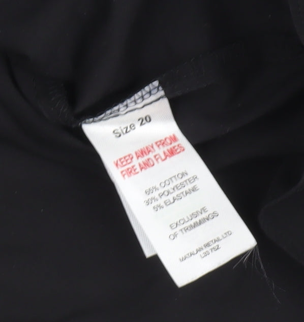 Et Vous Black Long Sleeve Button-Up Shirt, Size 20