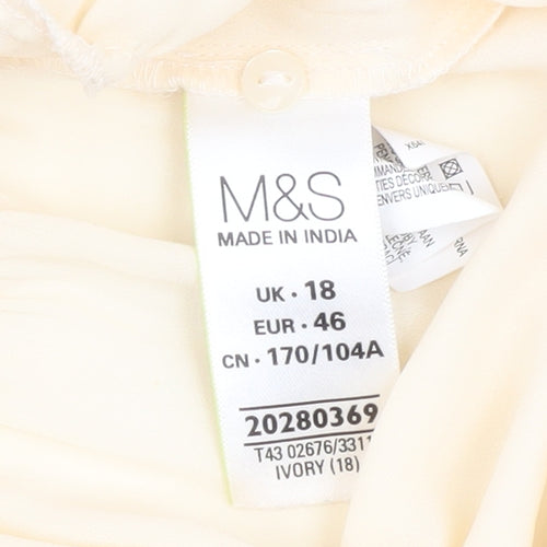 Marks and Spencer Women's Ivory 3/4 Sleeve Beaded Top