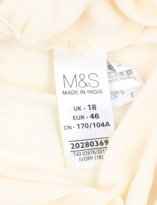 Marks and Spencer Women's Ivory 3/4 Sleeve Beaded Top