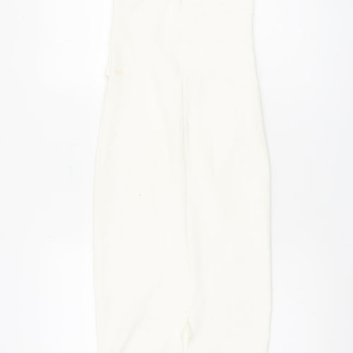 Zara Women's Ivory Strapless Bodycon Dress S