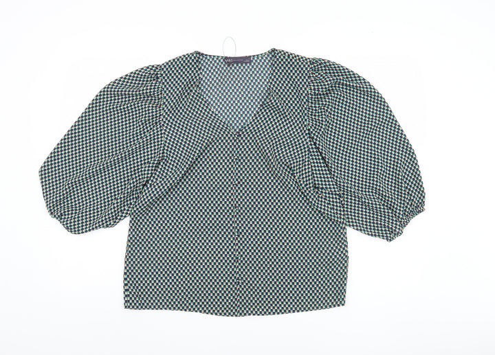 Marks and Spencer Women's Geometric V-Neck Top