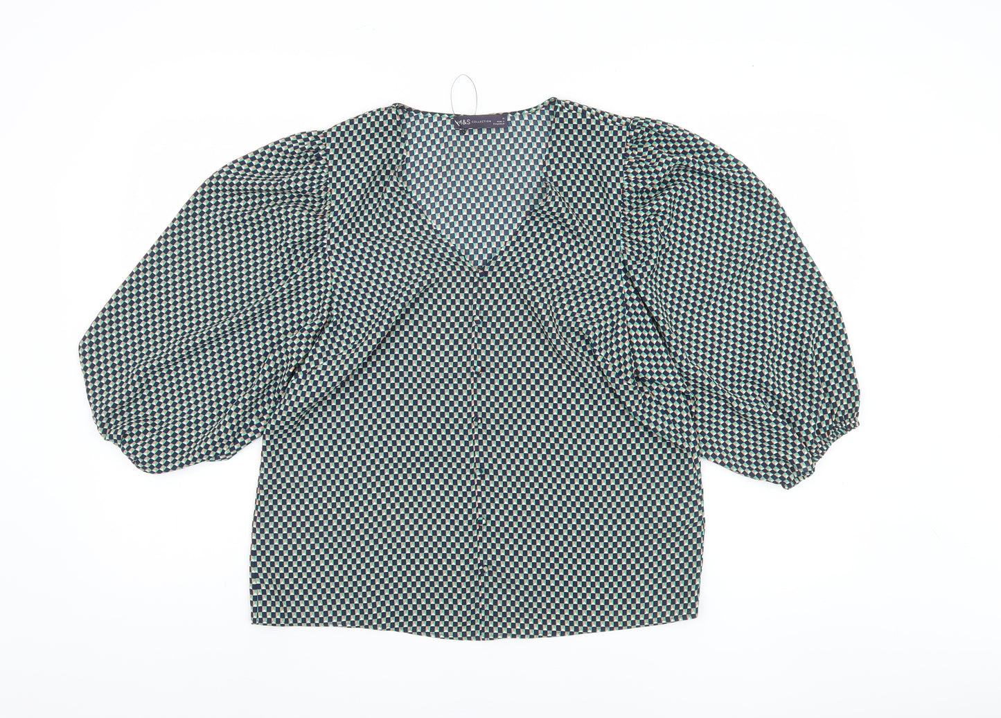 Marks and Spencer Women's Geometric V-Neck Top