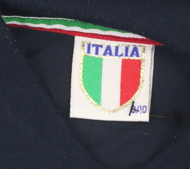 Boys Blue Italia Graphic Polo Shirt - Short Sleeve, Size: