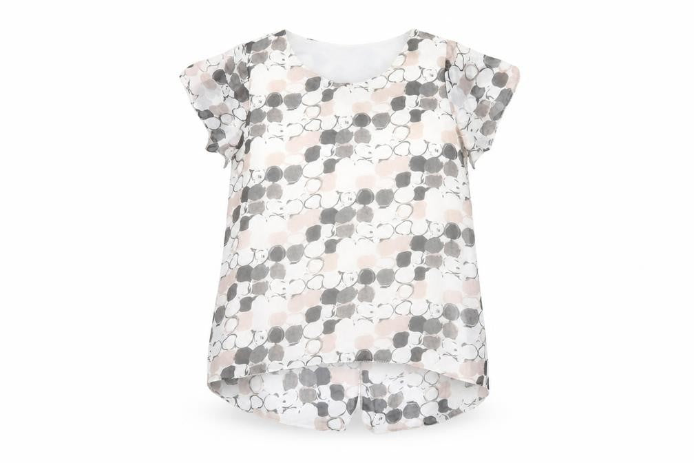 Front view of GIUSY Women's Multicoloured Geometric Blouse