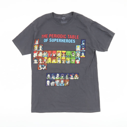 DC Comics Men's Grey Superheroes T-Shirt, Size Small