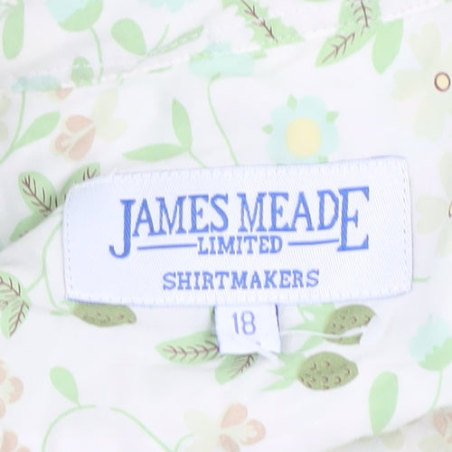 James Meade Women's Multicoloured Floral Button-Up Shirt