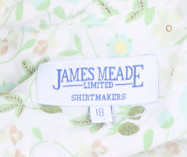 James Meade Women's Multicoloured Floral Button-Up Shirt