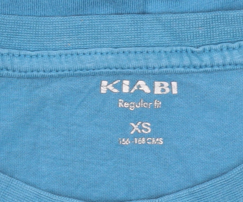 Kiabi Boys Blue XS Graphic T-Shirt, Regular Fit, Casual Style