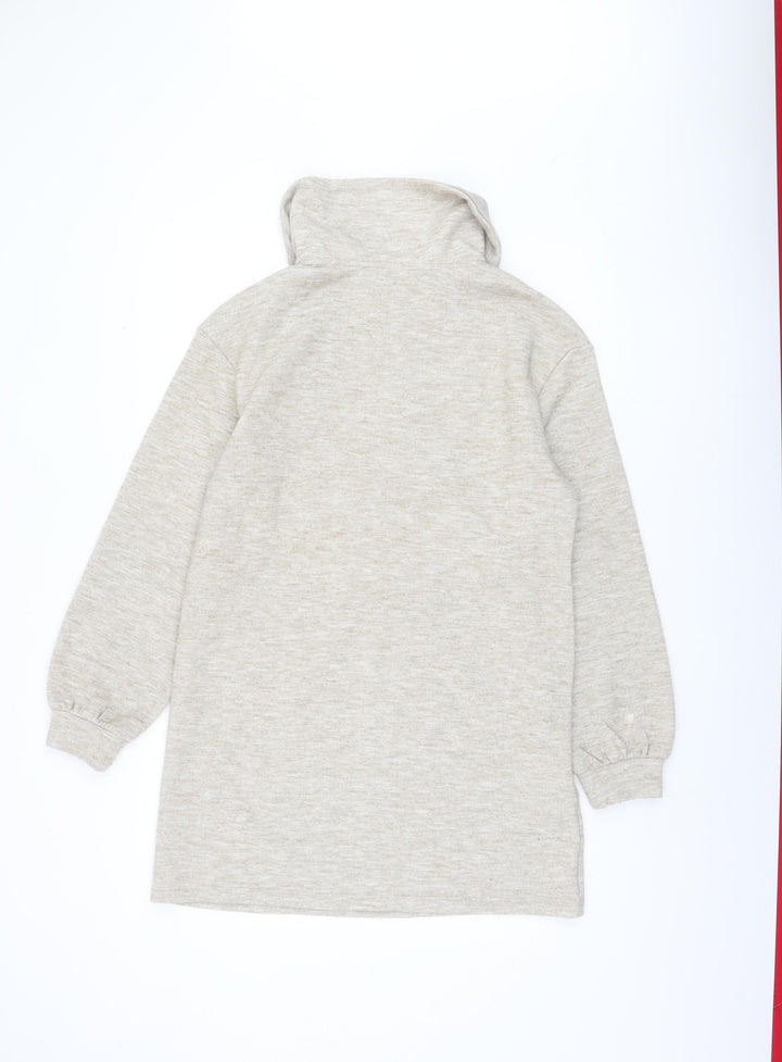 MNG Women's Beige Long Sleeve Sweatshirt, Size 12