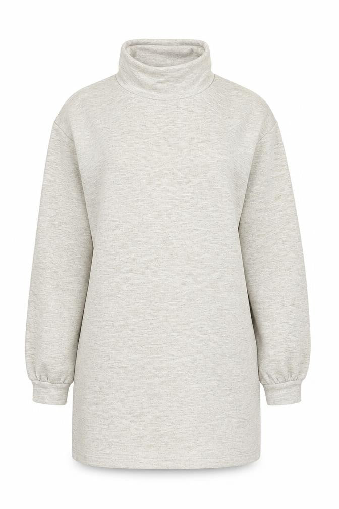 Front view of Mango Women's Beige Long Sleeve Sweatshirt, size 12