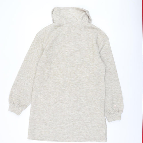 MNG Women's Beige Long Sleeve Sweatshirt, Size 12