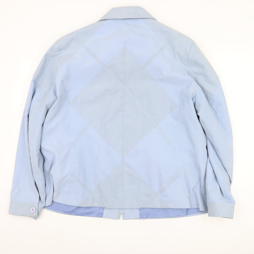 Finesse Women's Blue Geometric Jacket Size 22