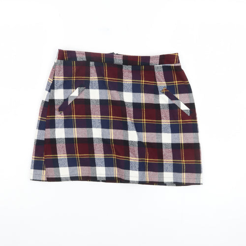 Hearts & Bows Women's Plaid Cotton Skirt - Size 10