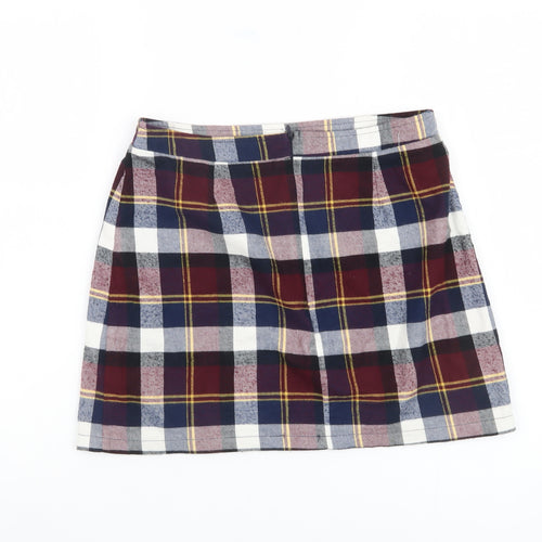 Hearts & Bows Women's Plaid Cotton Skirt - Size 10