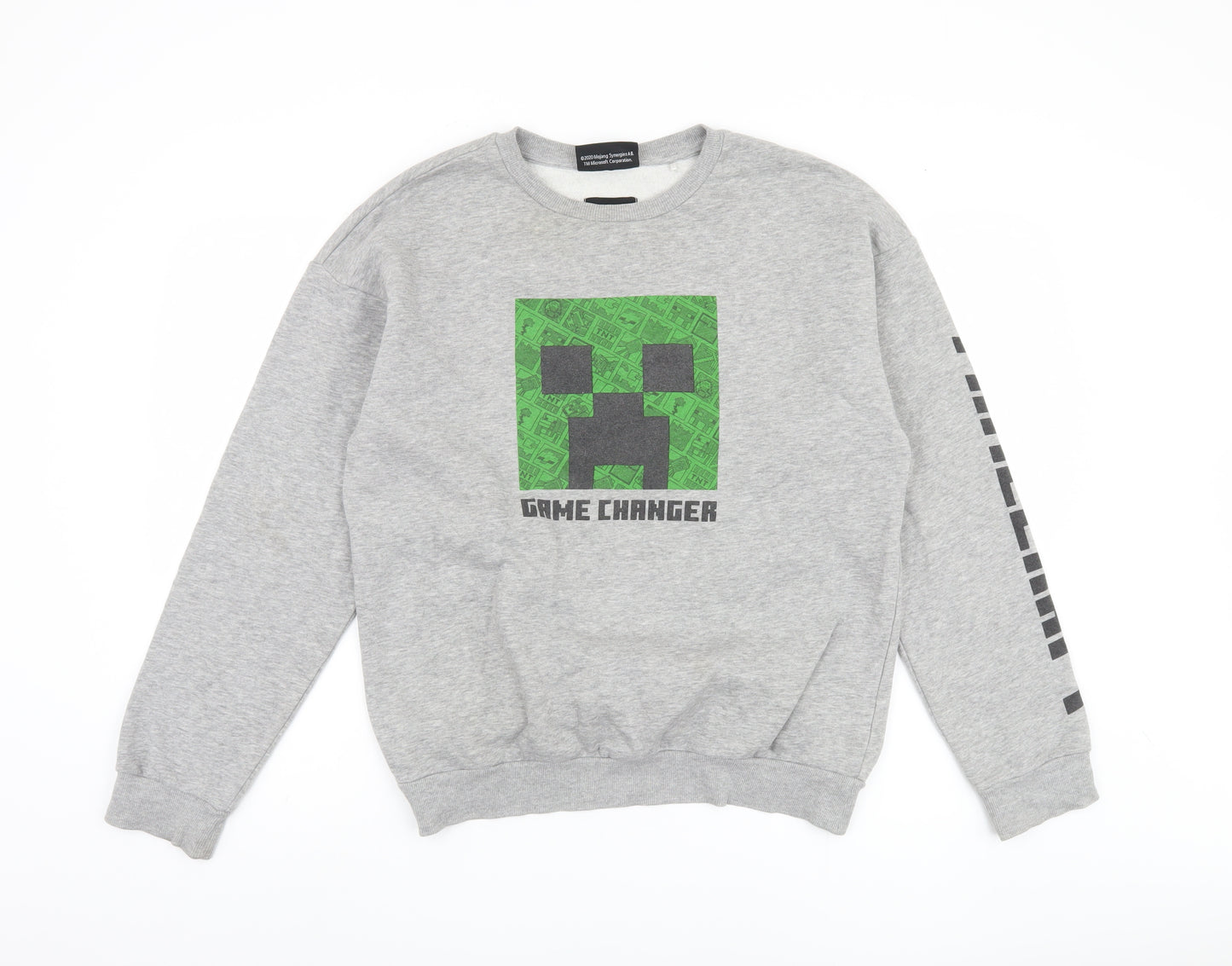 Mojang Boys Grey Pullover Sweatshirt - Size 12