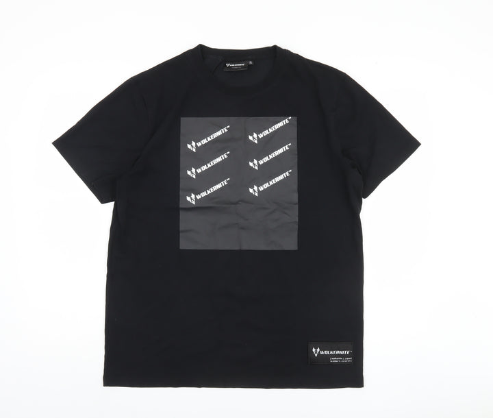 Wolkernite Men's Black XL Graphic Print T-Shirt