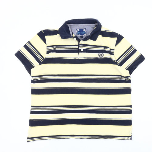 Atlantic Bay Men's Multicoloured Striped Polo, Size M