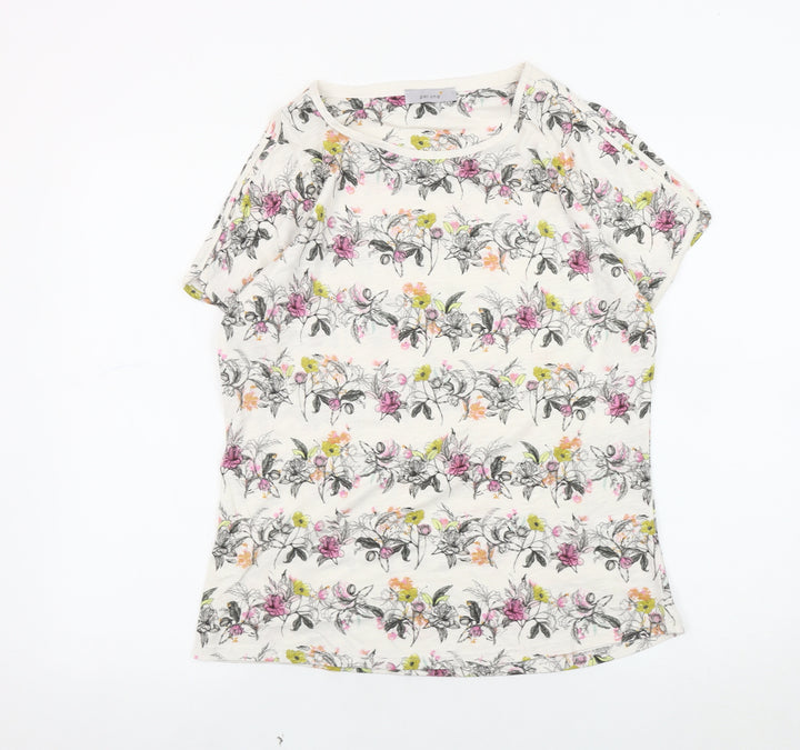 Marks and Spencer Women's Floral T-Shirt, Multicoloured, Size 12