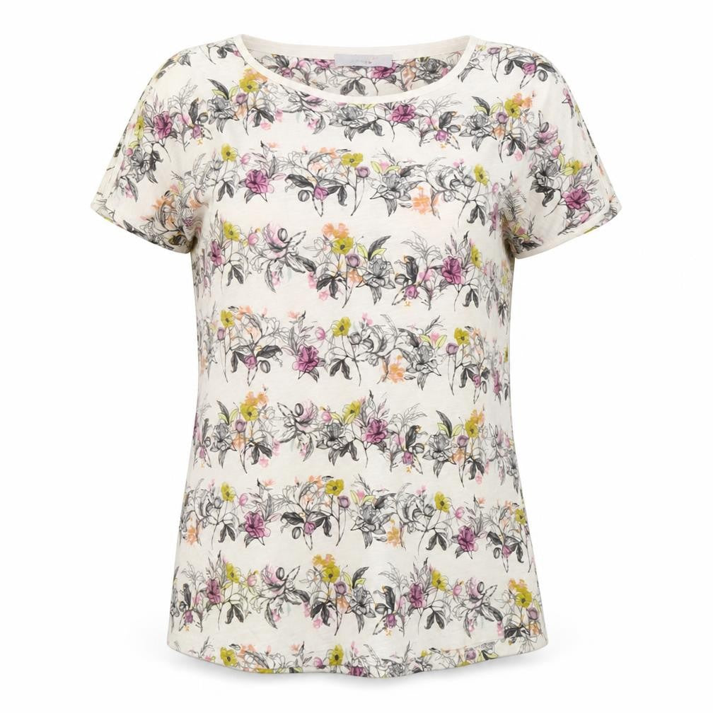 Front view of Marks & Spencer Women's Floral T-Shirt, Multicoloured, size 12