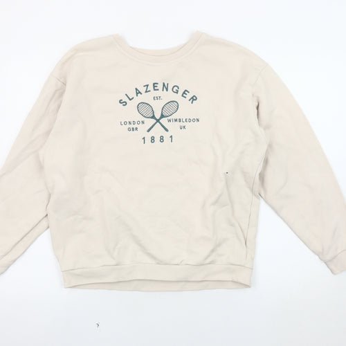 Slazenger Women’s Beige Sweatshirt Size 10 Pullover Casual