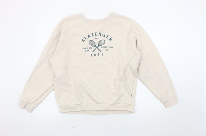 Slazenger Women’s Beige Sweatshirt Size 10 Pullover Casual