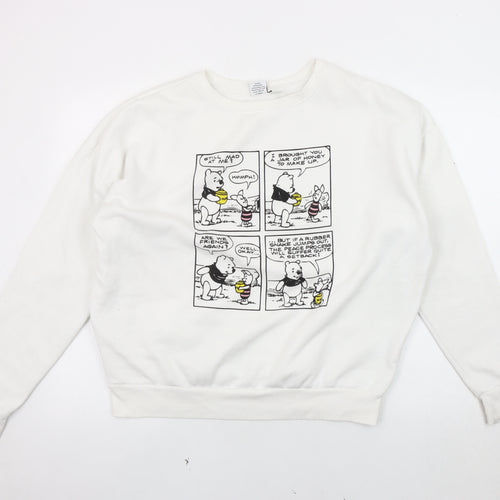 Disney Unisex White Pullover Sweatshirt L