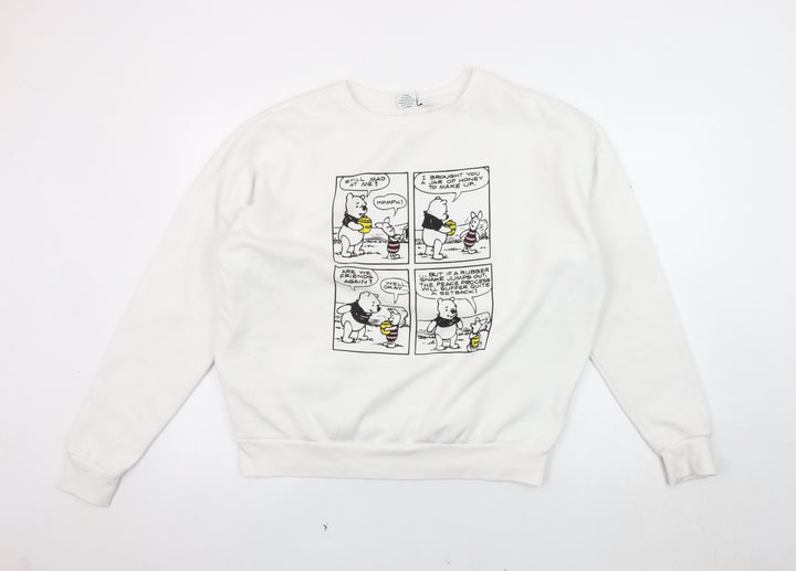 Disney Unisex White Pullover Sweatshirt L