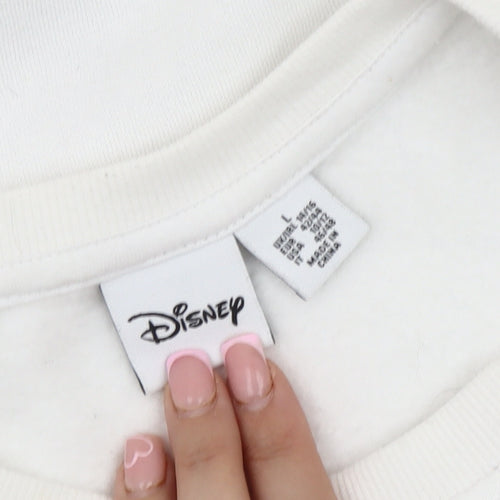 Disney Unisex White Pullover Sweatshirt L