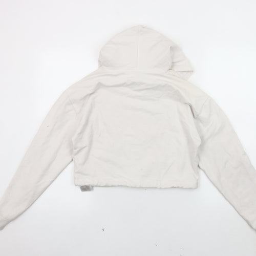Guess Women's Ivory Logo Hoodie S