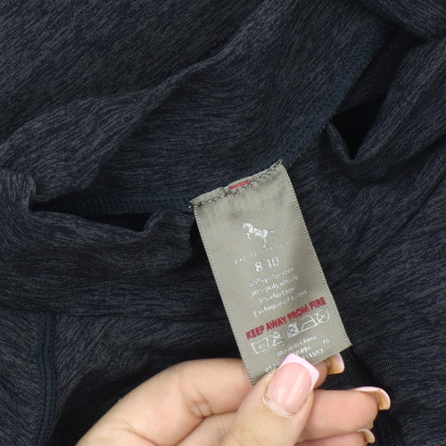 Women's Grey High Neck Zip Sweatshirt M