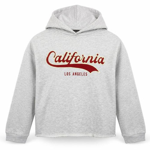 Zara Girls Grey Pullover Hoodie 13-14 Y California Print