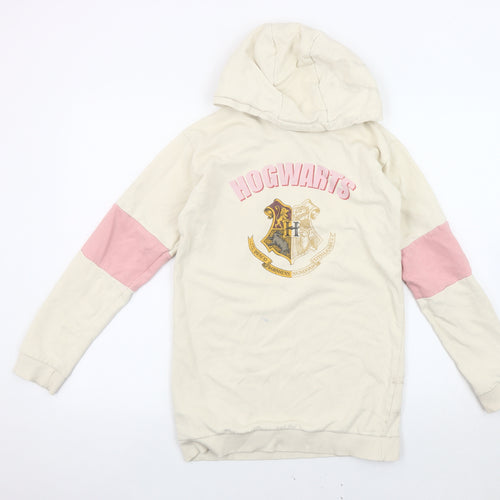 Harry Potter Girls Ivory Hogwarts Hoodie, 12-13 Years