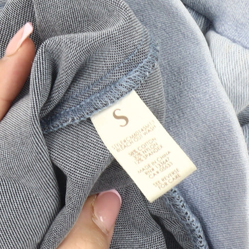 Chambray Los Angeles Women's Blue Bomber Jacket, Size S