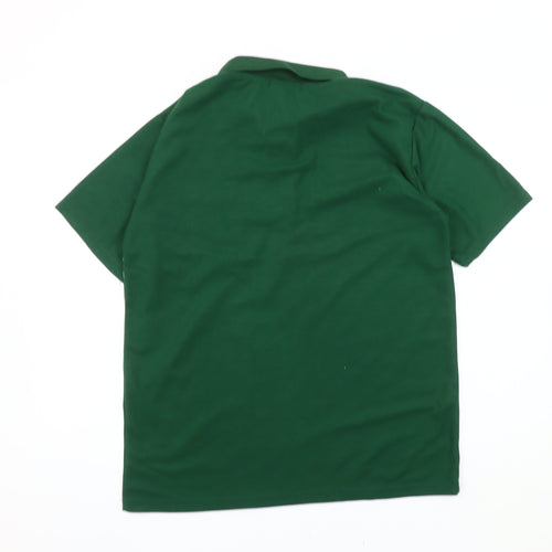 Jin Hao Lai Men's Green Polo Shirt, Size L, Striped Casual
